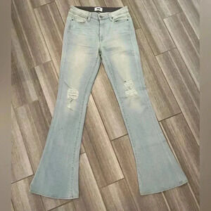 PAIGE Light Blue High Rise Flare Jeans